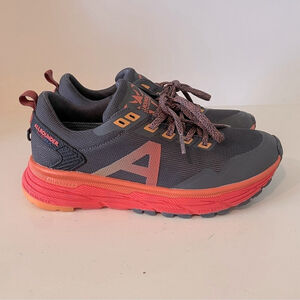 Women's Grey and Coral Trail Sneaker
